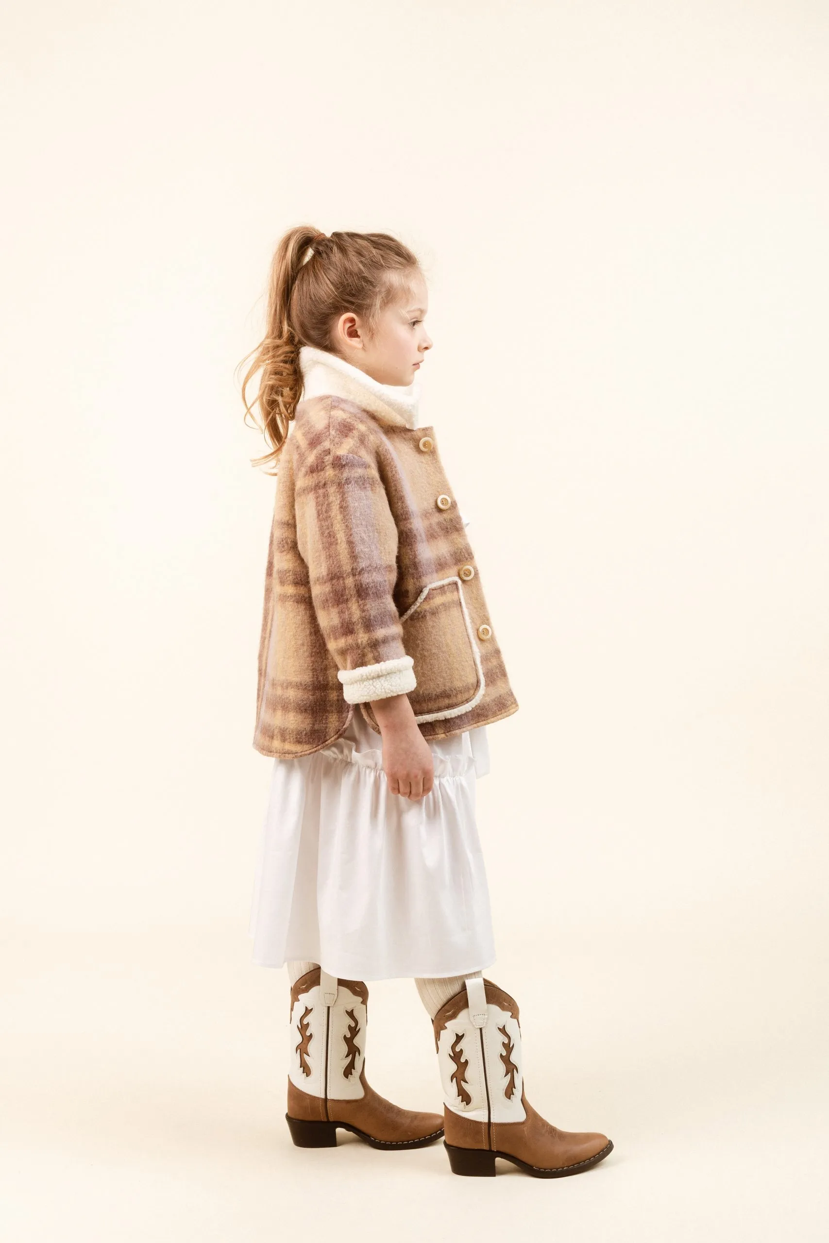 Teddy-trimmed Wool Blazer Helleborus Brown