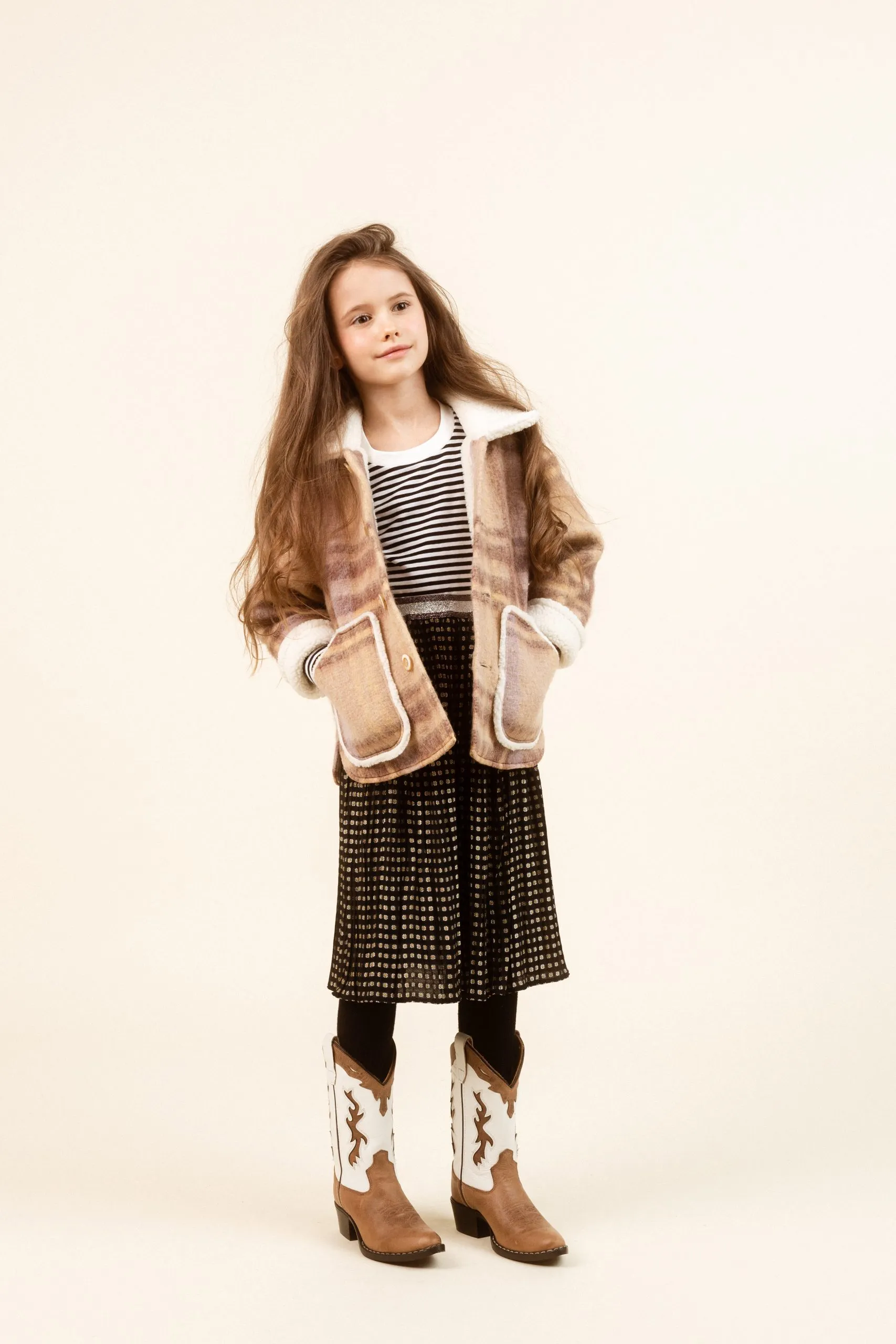 Teddy-trimmed Wool Blazer Helleborus Brown
