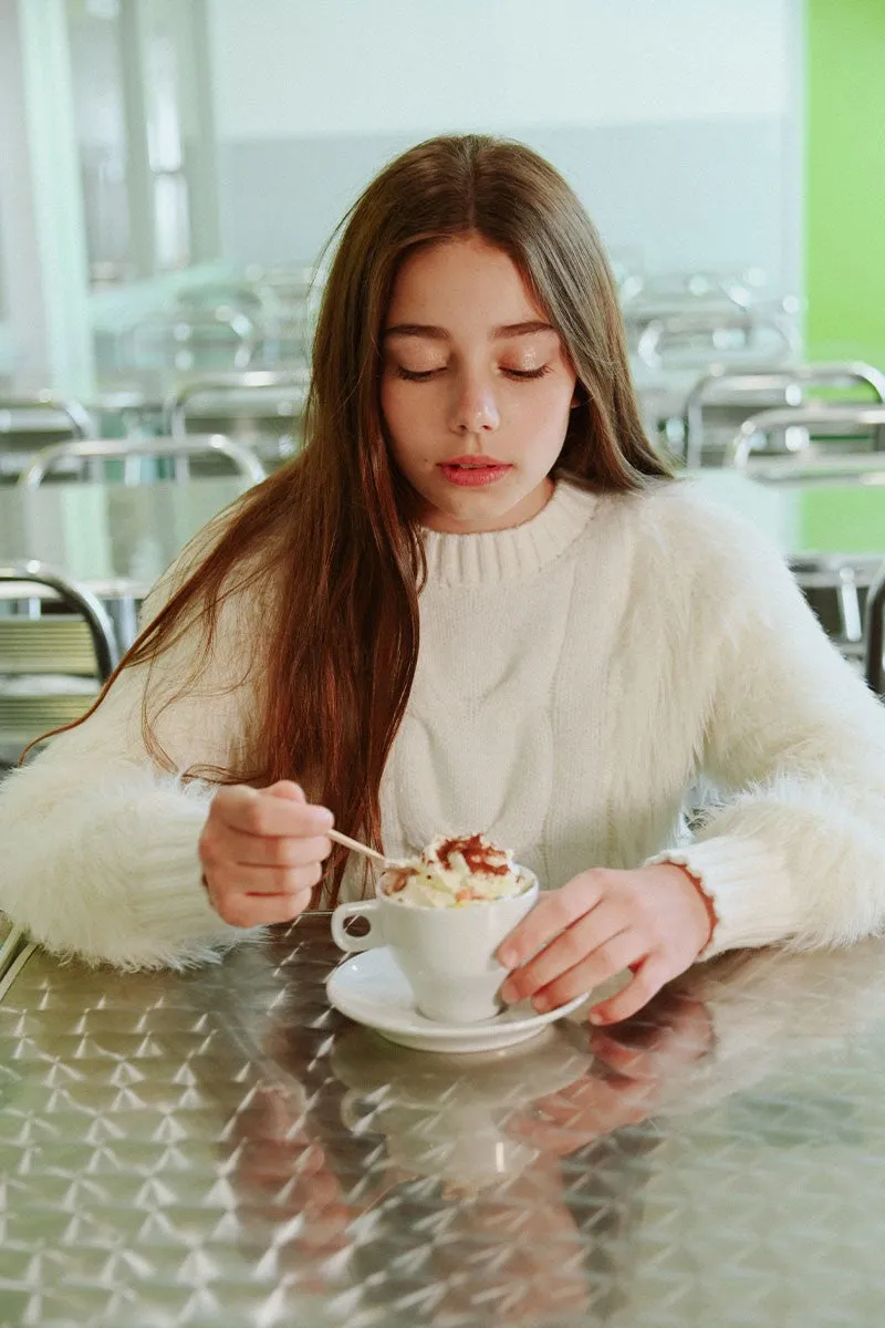 TEXTURED CABLE SWEATER