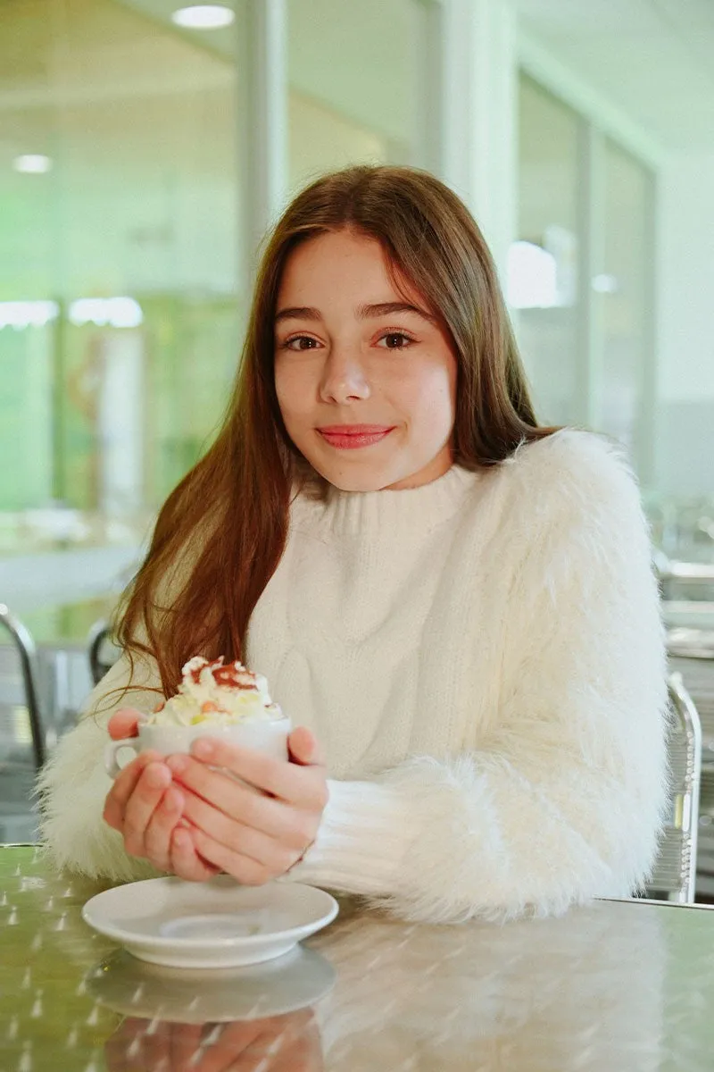 TEXTURED CABLE SWEATER