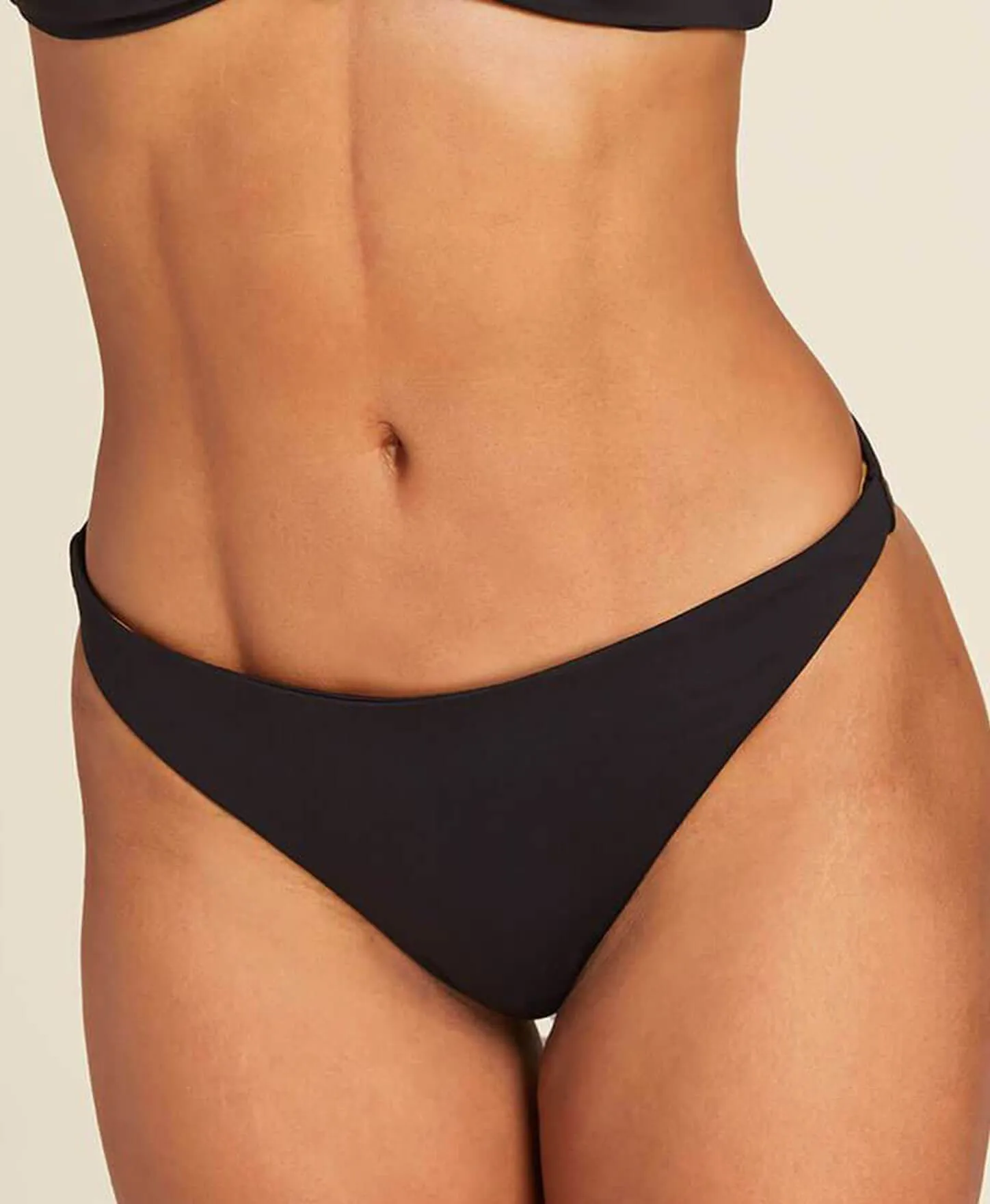 The Archive 90s Cheeky Bikini Bottom - Flat - Black