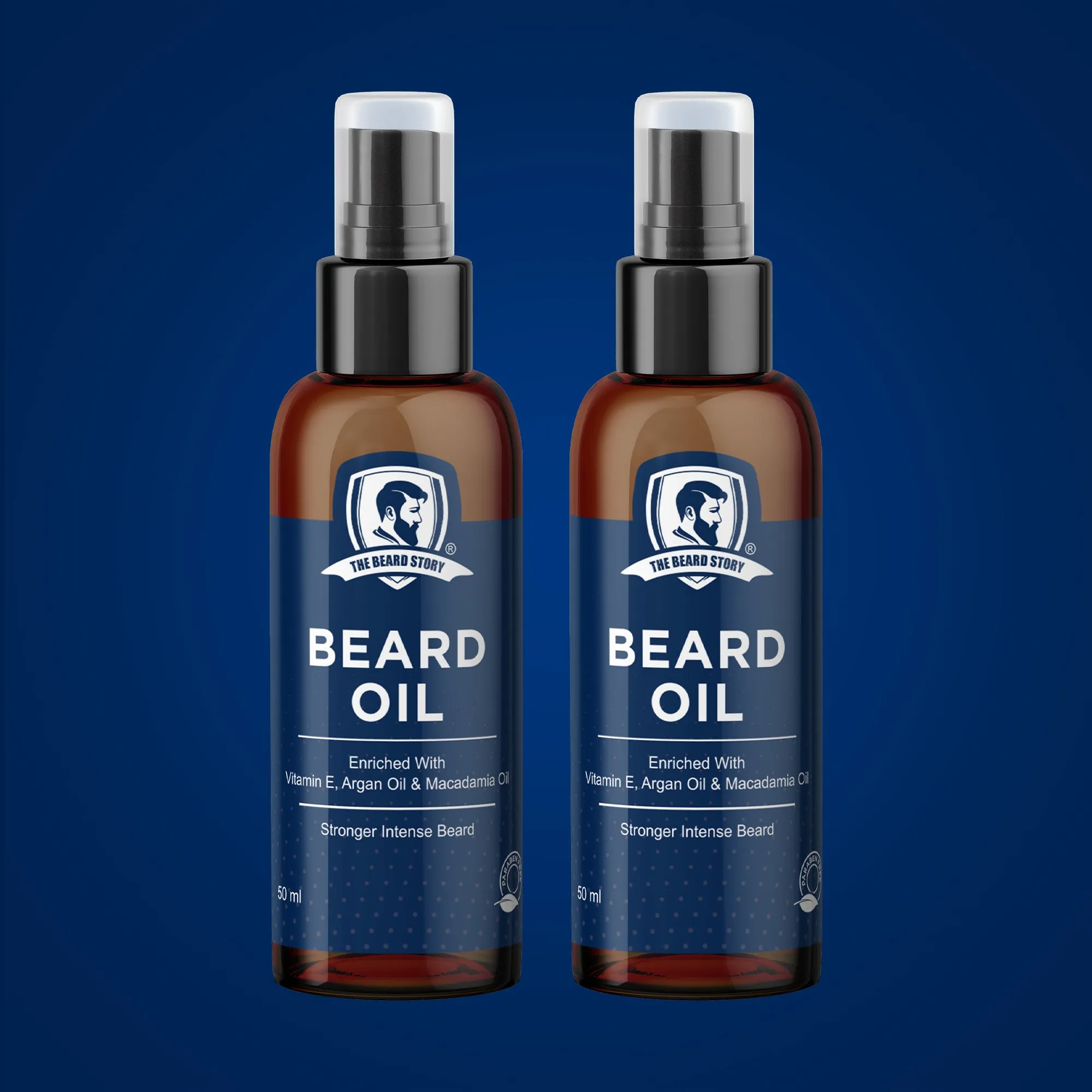 The Beard Story  Beard Oil For Grooming | For Men | Long Lasting Moisturisation | Non Sticky | Macadamia Oil, Olive Oil & Jojoba Oil | Pack of 2