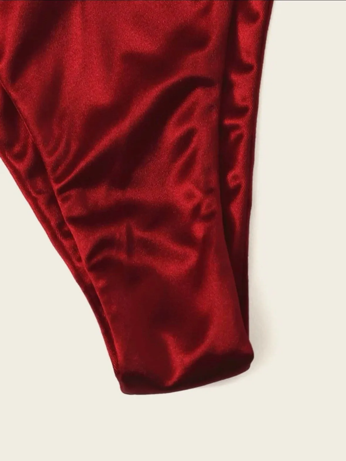 The Valeria Satin Red Bikini Set