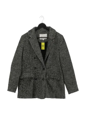Thought Women's Blazer UK 12 Black Polyester with Wool