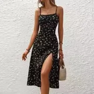 Traf Women 2024 Women'S Casual Summer Dress Sleeveless Sundress Tank Dresses Beach Dress Saias Femininas платье женское летнее
