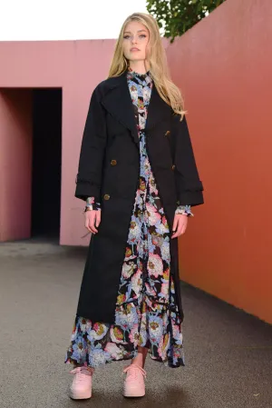 Trench Kiss Coat - Black