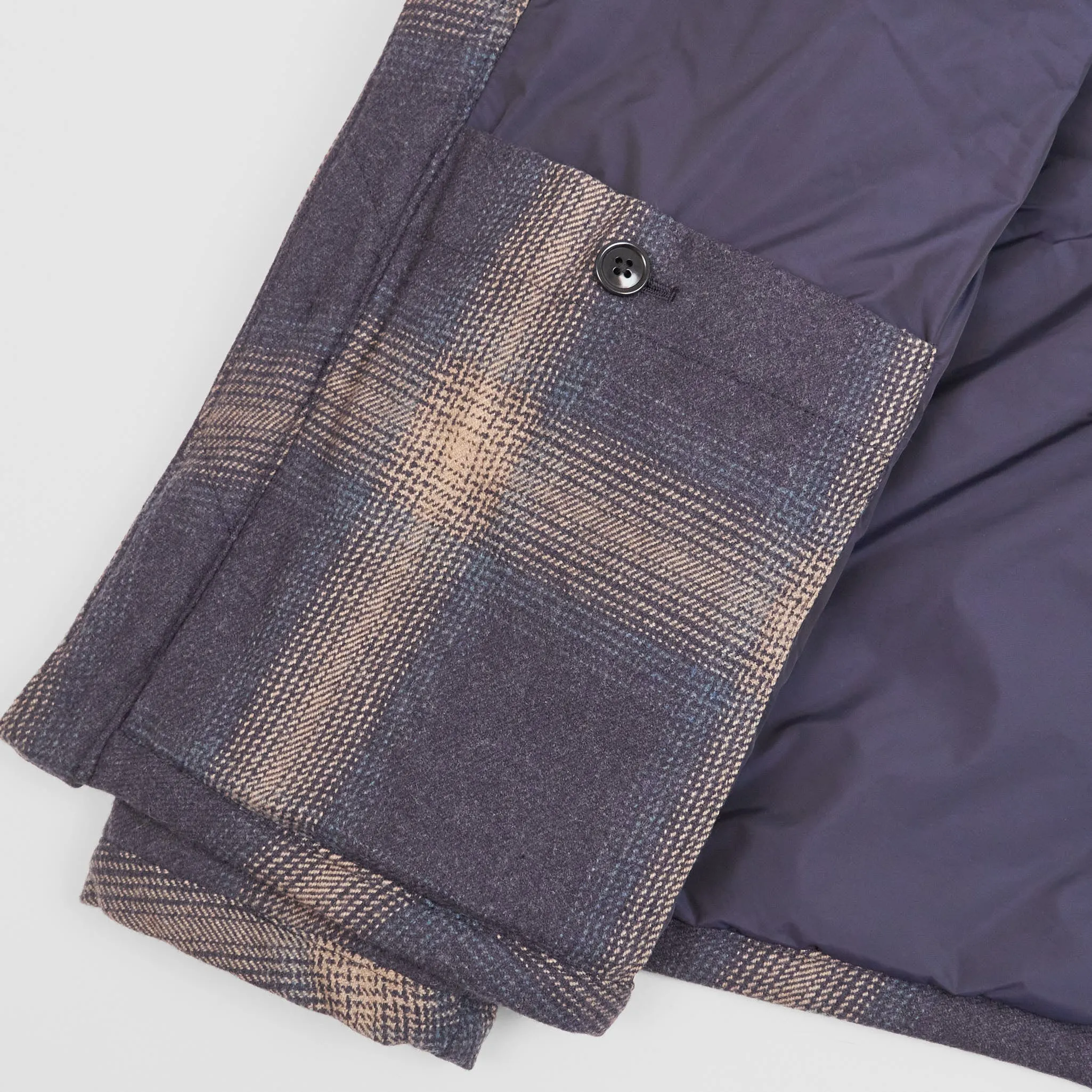 ts(s) Quilted Kimono Plaid Wool Jacket