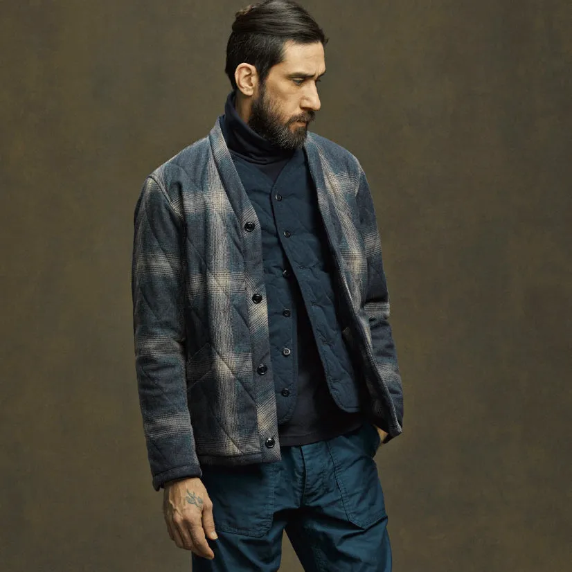 ts(s) Quilted Kimono Plaid Wool Jacket