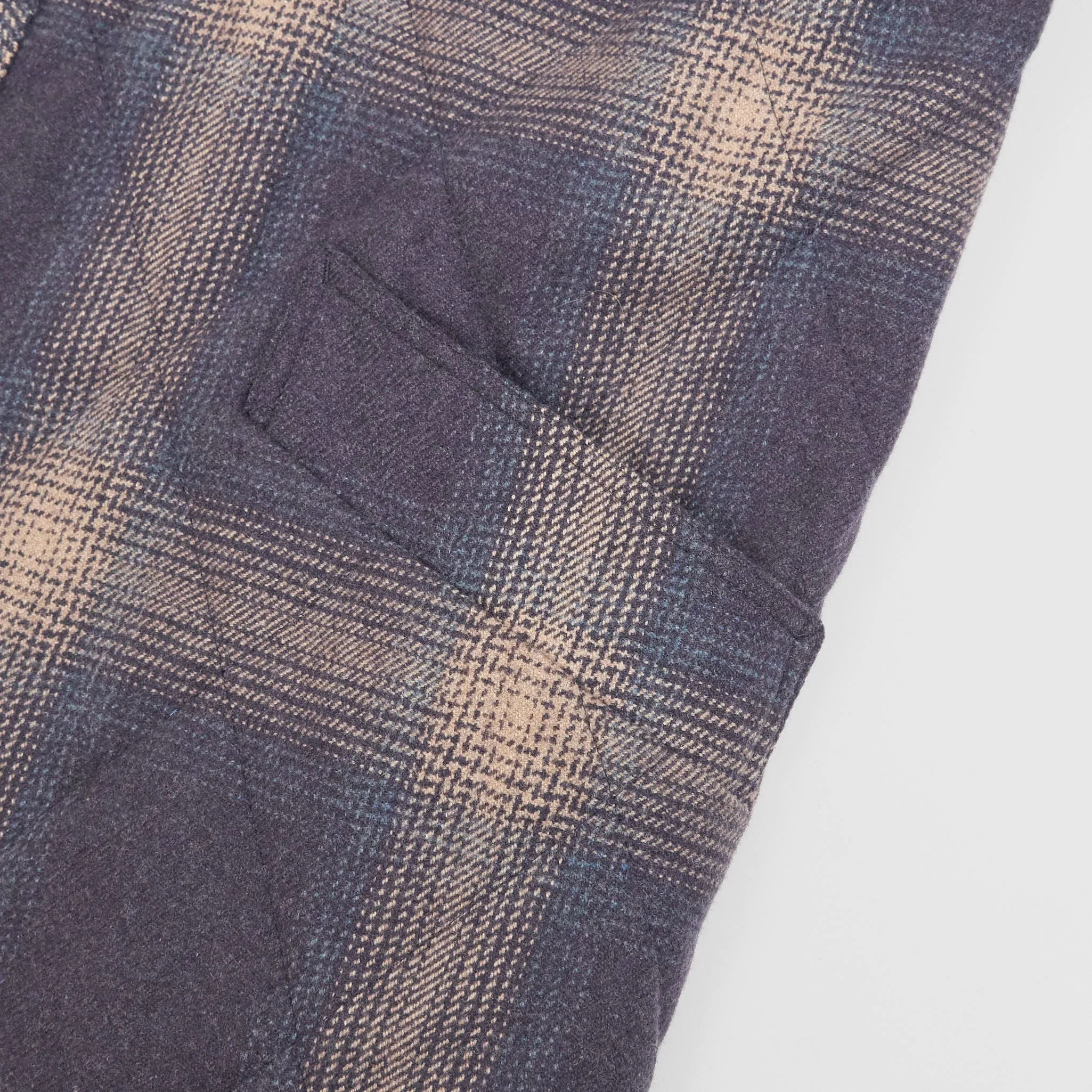 ts(s) Quilted Kimono Plaid Wool Jacket