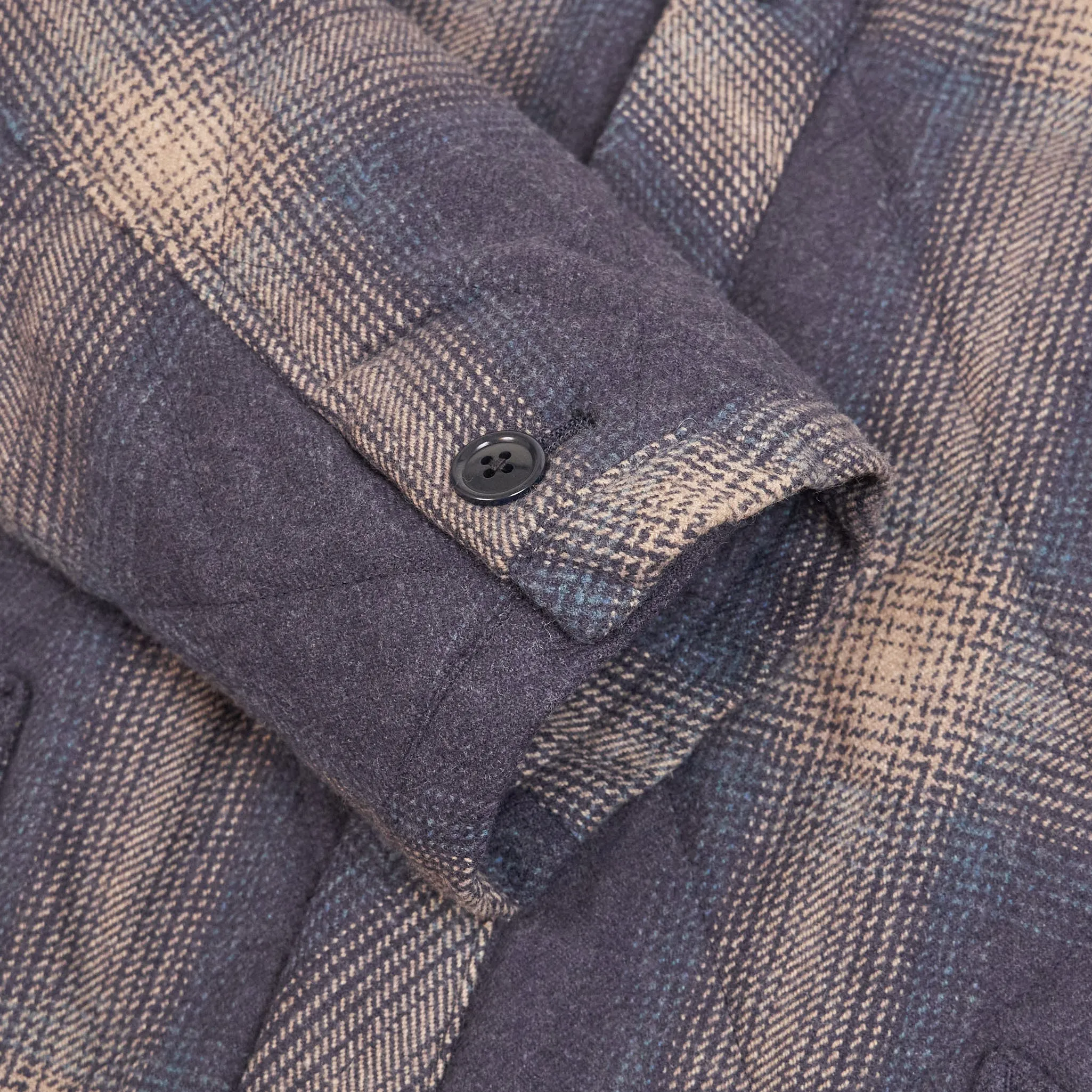 ts(s) Quilted Kimono Plaid Wool Jacket