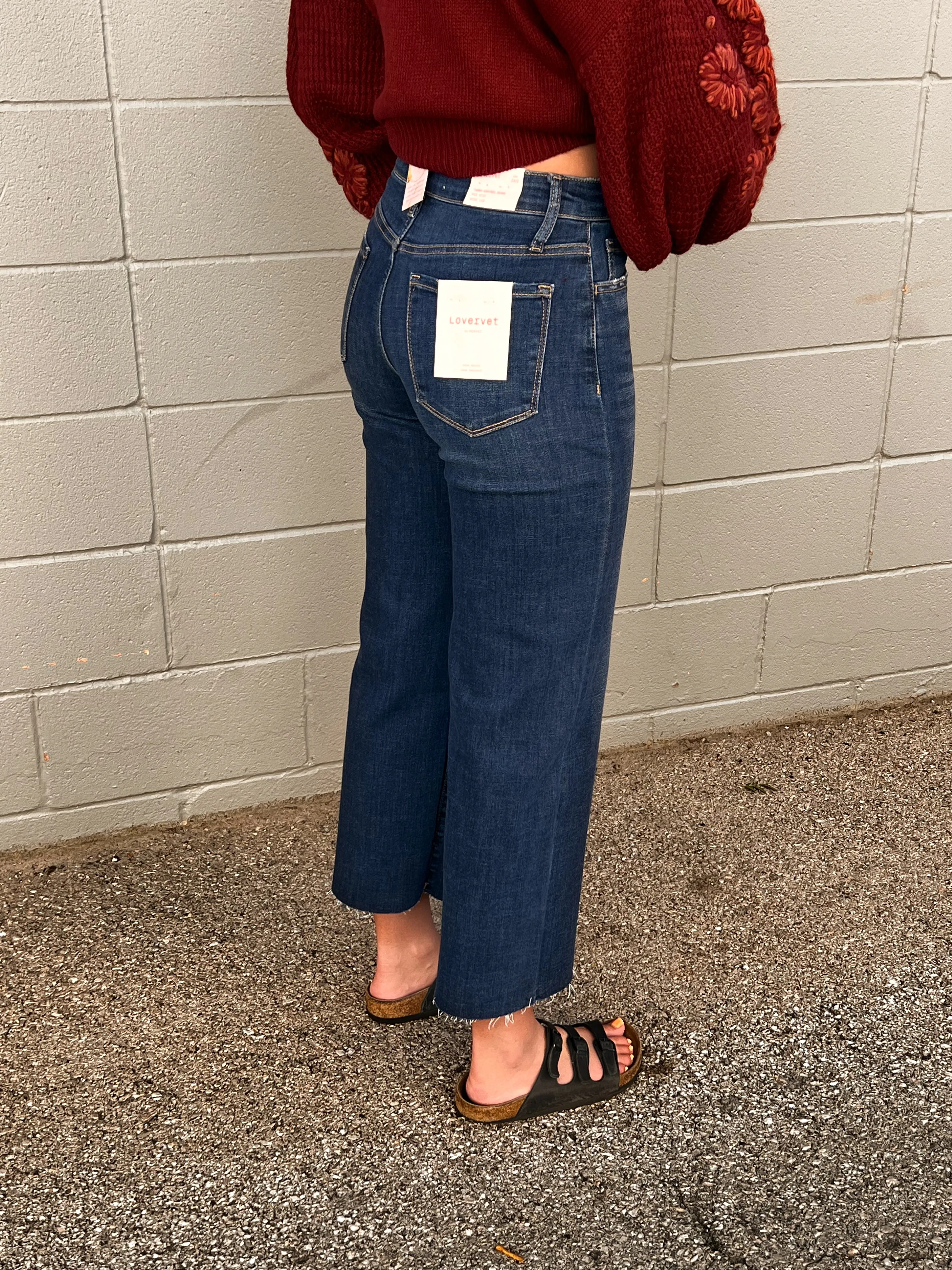 Tummy Control Mid-Rise Wide Leg Jeans by Lovervet