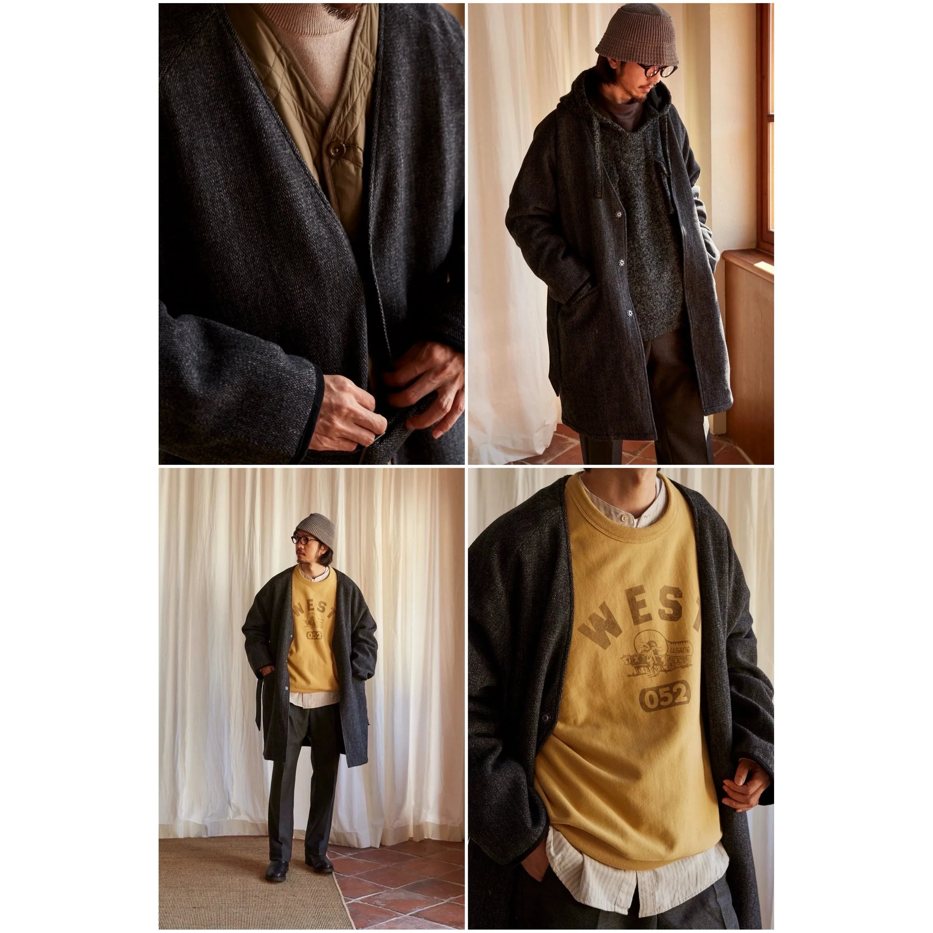 Tweed Belted Coat