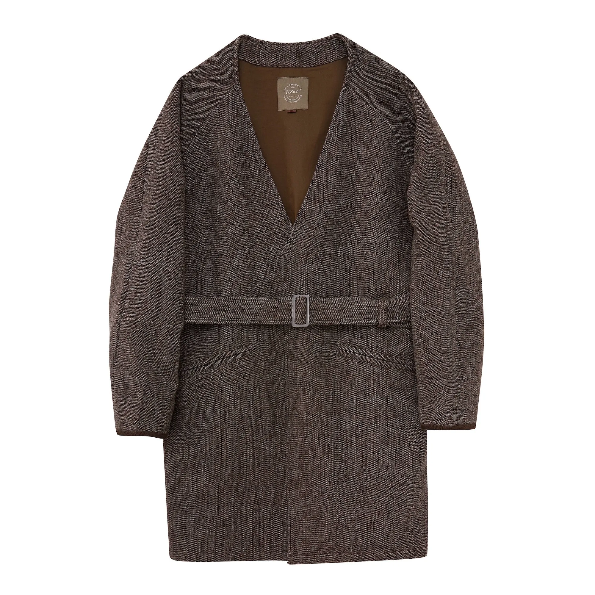 Tweed Belted Coat