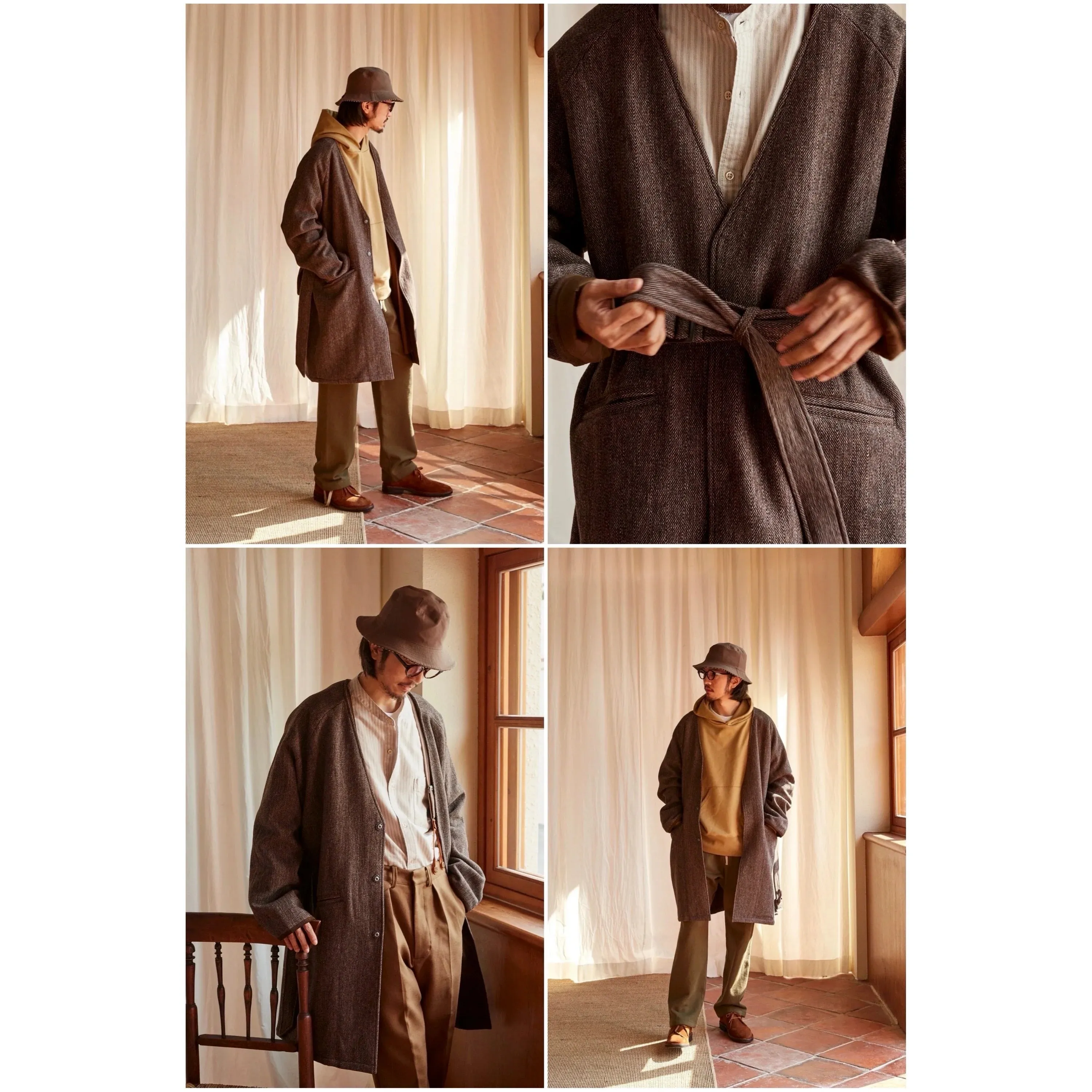 Tweed Belted Coat
