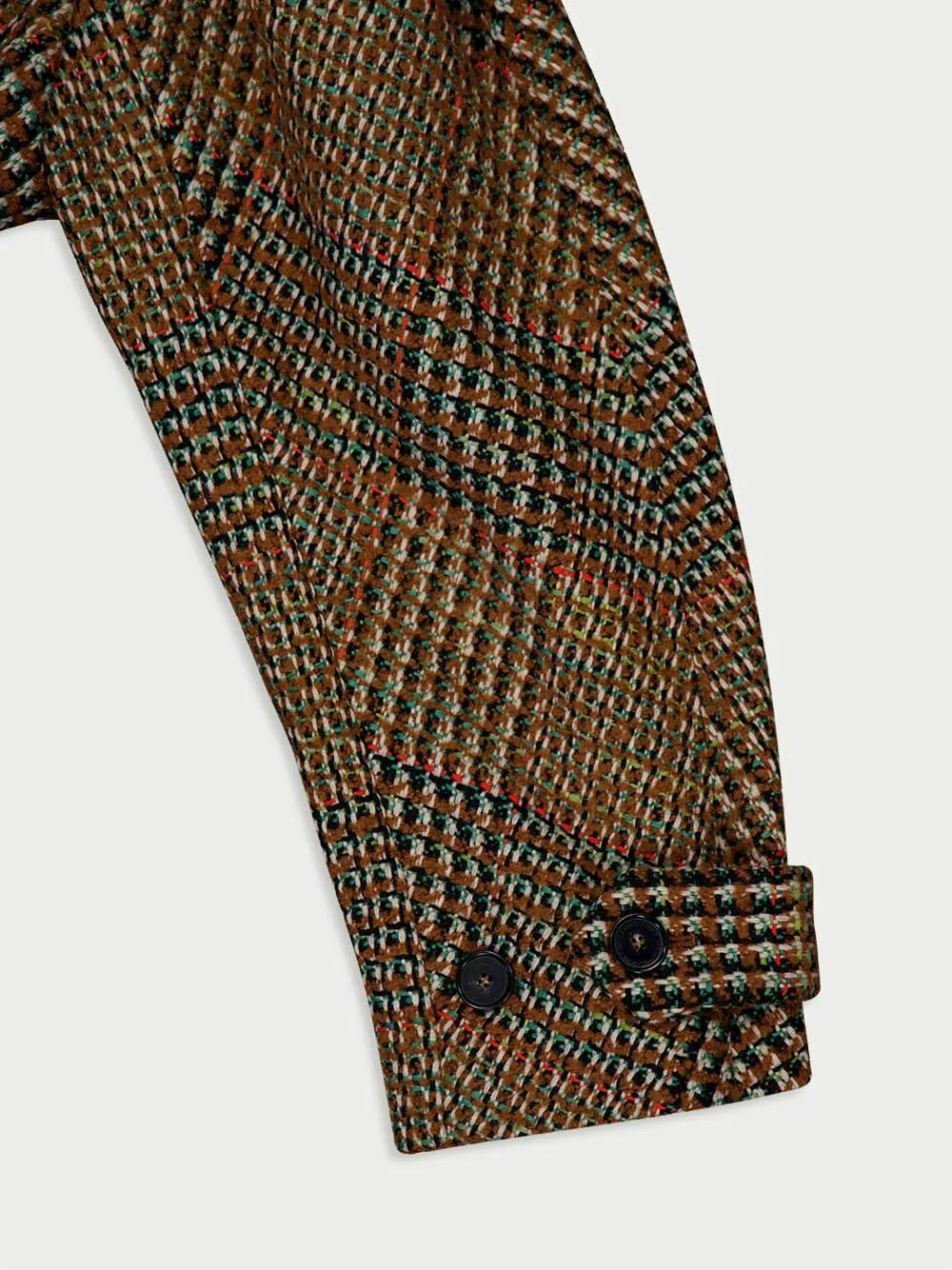 Tweed Belted Double-Breasted Coat