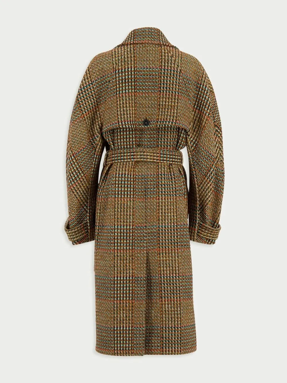 Tweed Belted Double-Breasted Coat
