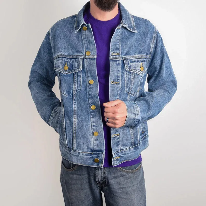 Valentine Couple Hands Printed Jean Jackets
