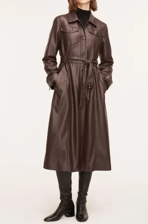Vegan Leather Trench Coat | Deep Port