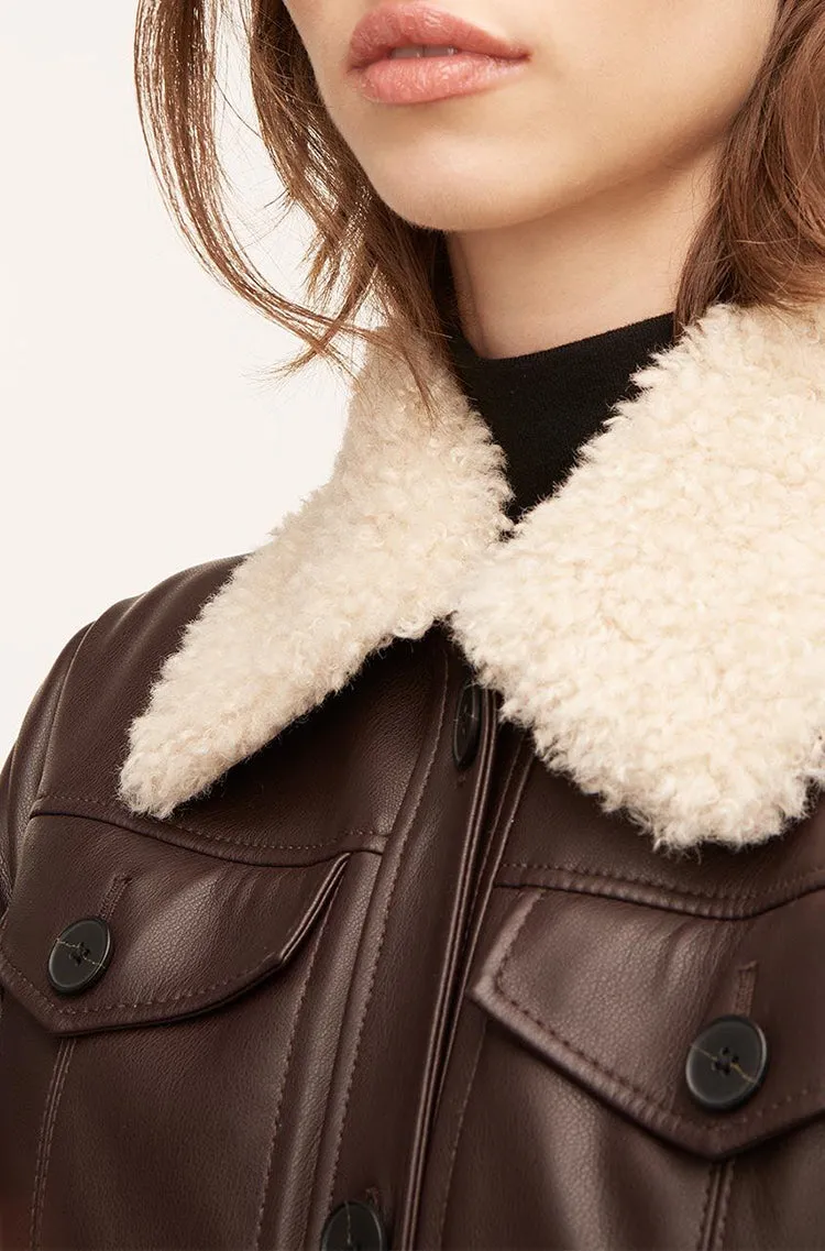 Vegan Leather Trench Coat | Deep Port