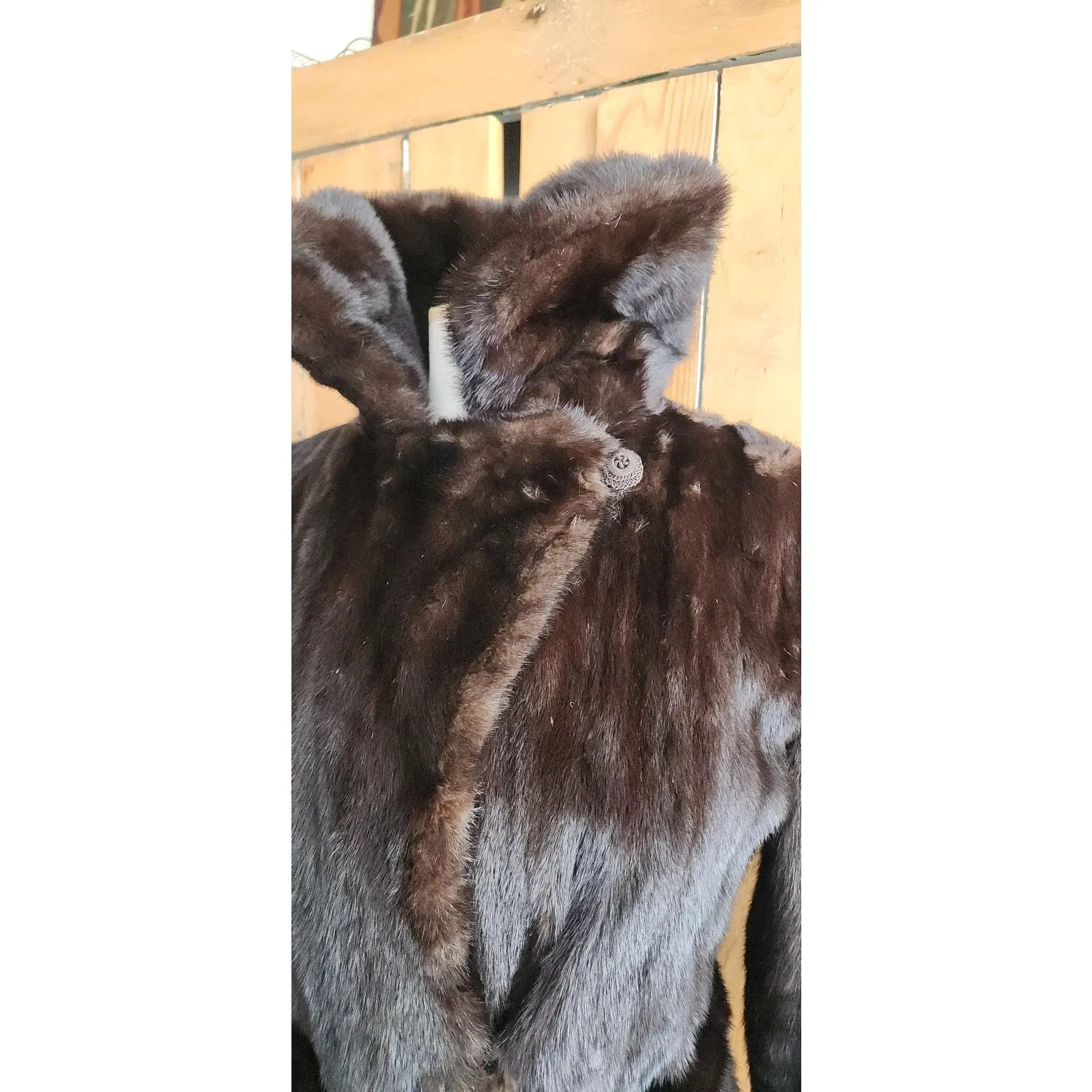 Vintage 70s Brown Mink Fur Coat Belted / Rosenthal Furs / S