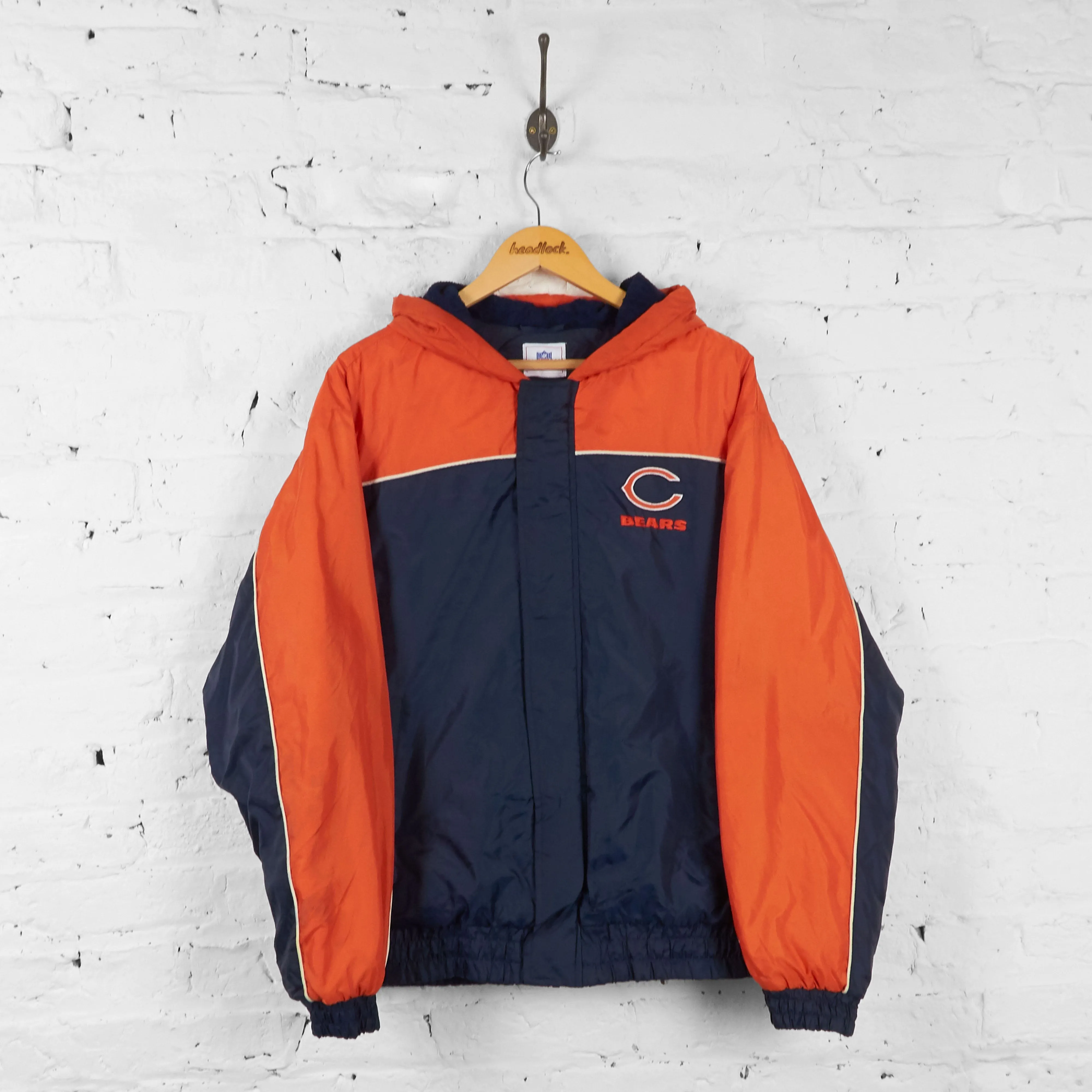 Vintage NFL Chicago Bears Padded Jacket - Orange - L