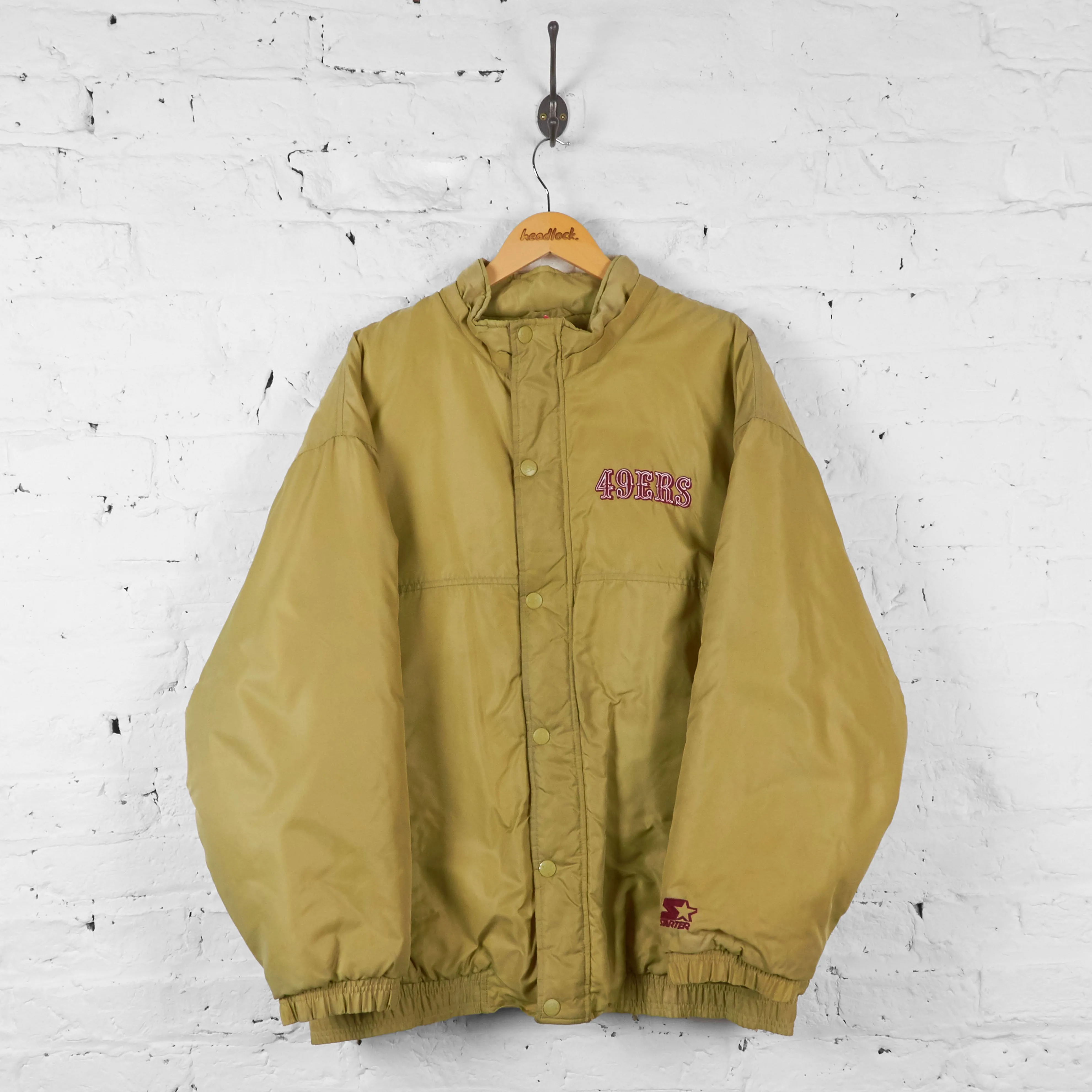Vintage San Francisco 49ers Padded Coat  - Gold - XL
