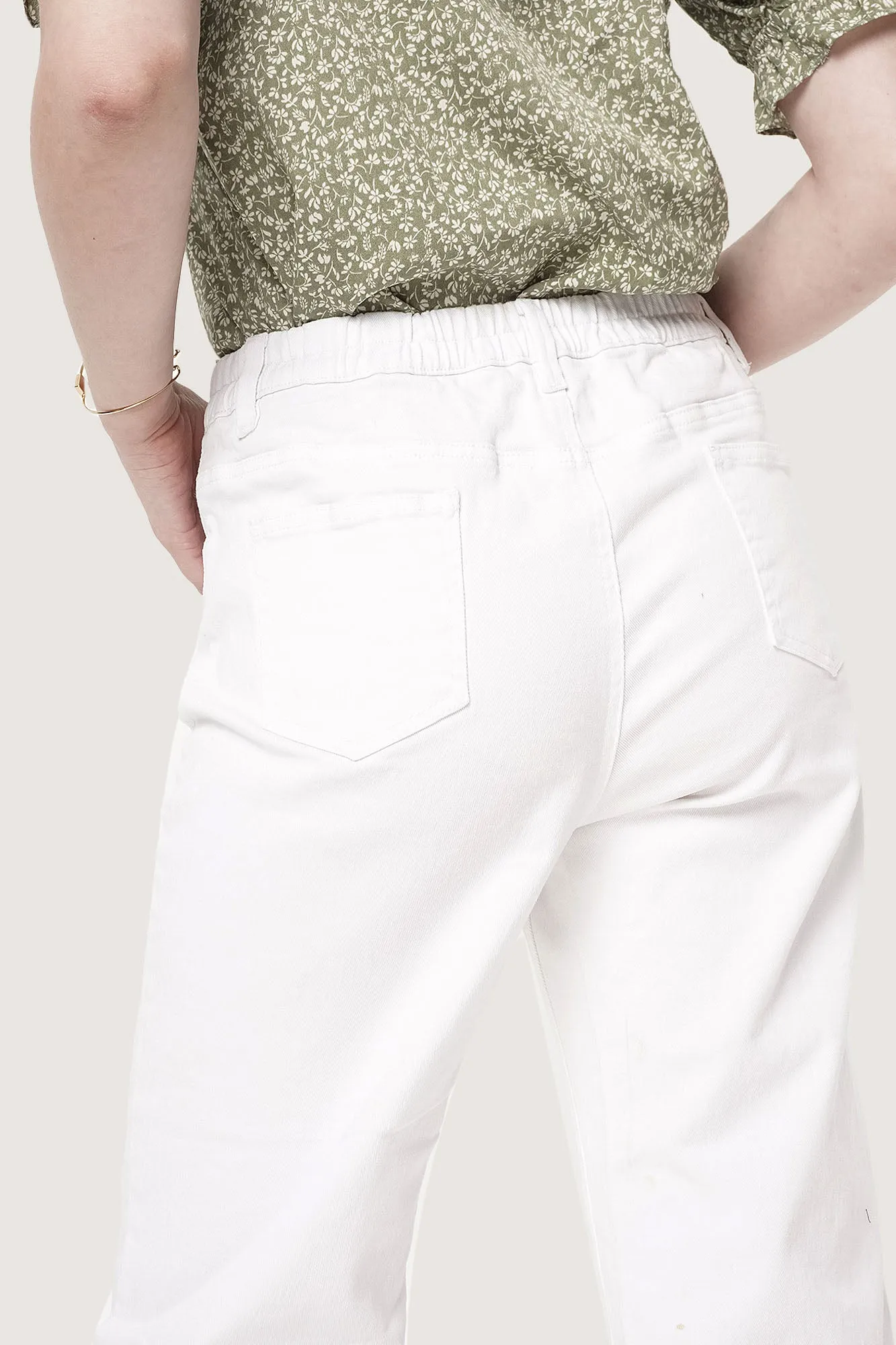 Wide Leg Ankle Length Trousers