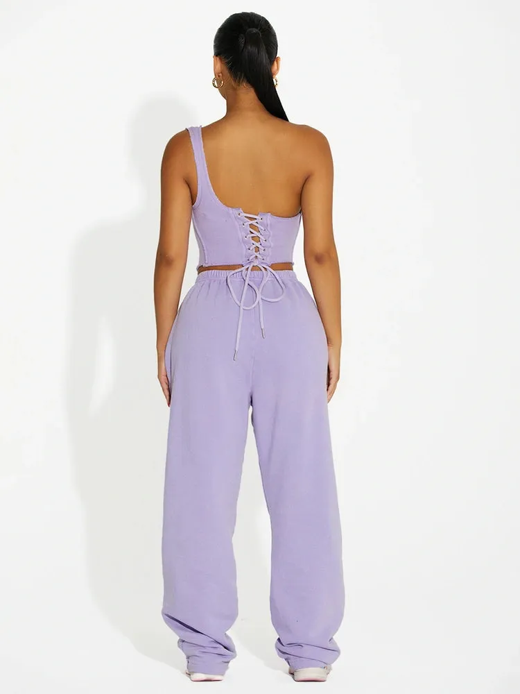 Wide-Leg Sweatpant