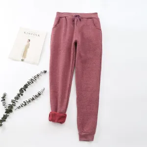 WolffMode Fleece-lined Joggers with Pockets