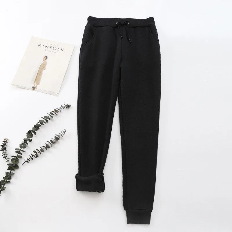 WolffMode Fleece-lined Joggers with Pockets