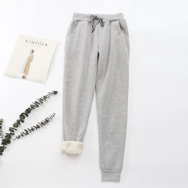 WolffMode Fleece-lined Joggers with Pockets