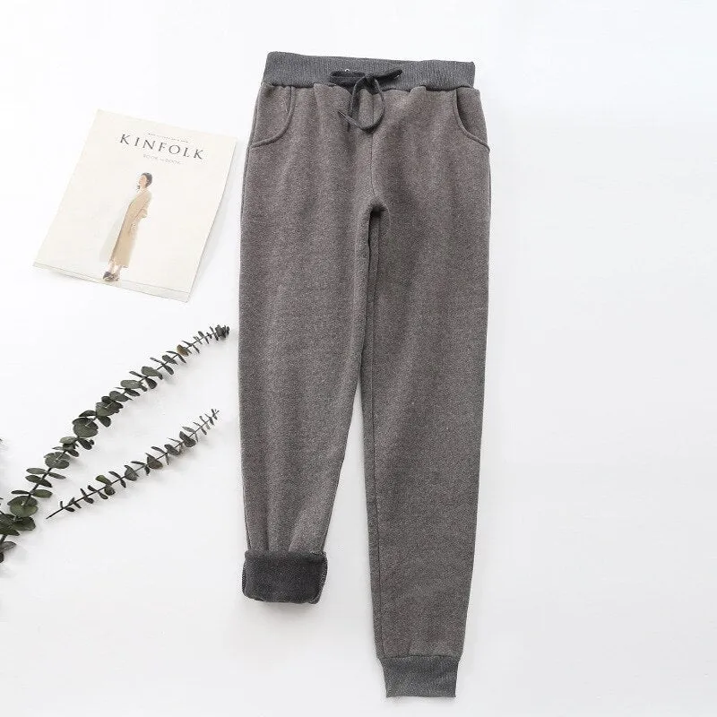 WolffMode Fleece-lined Joggers with Pockets