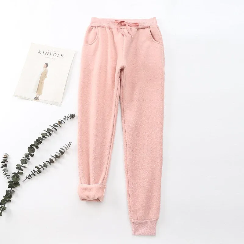 WolffMode Fleece-lined Joggers with Pockets