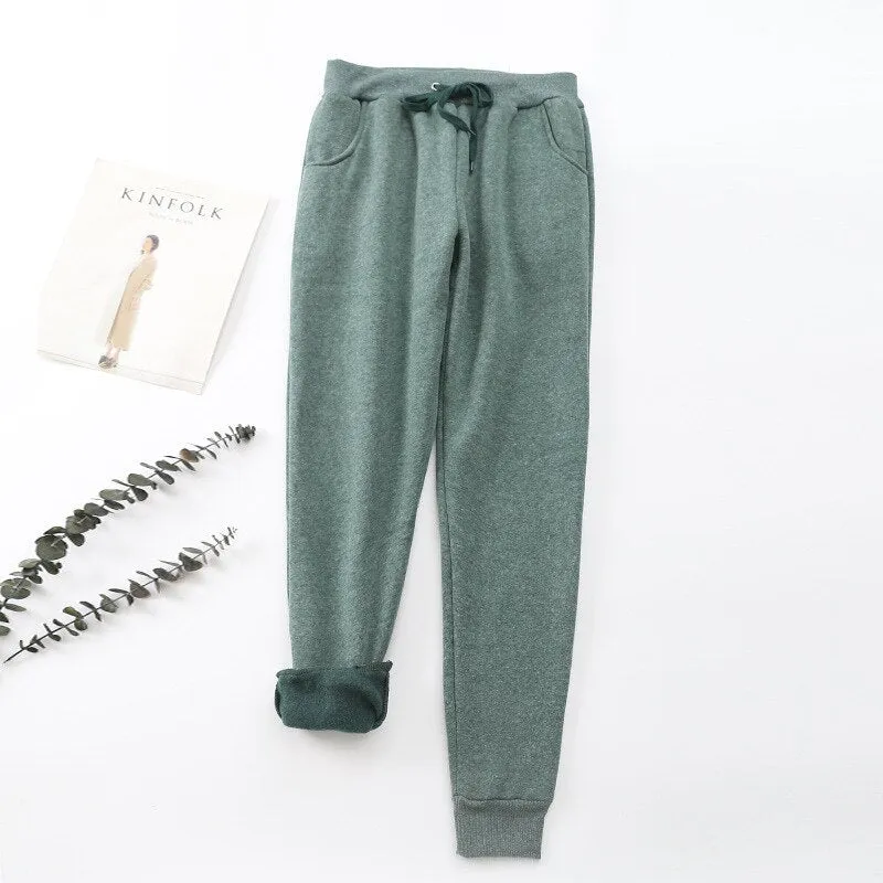 WolffMode Fleece-lined Joggers with Pockets