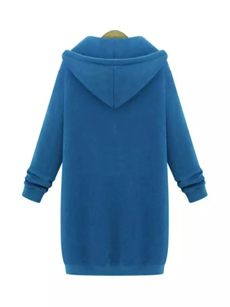 Women Hooded Jackets Feminine Coat Hooded Plush Coat