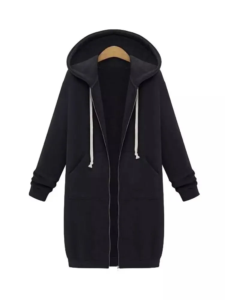Women Hooded Jackets Feminine Coat Hooded Plush Coat