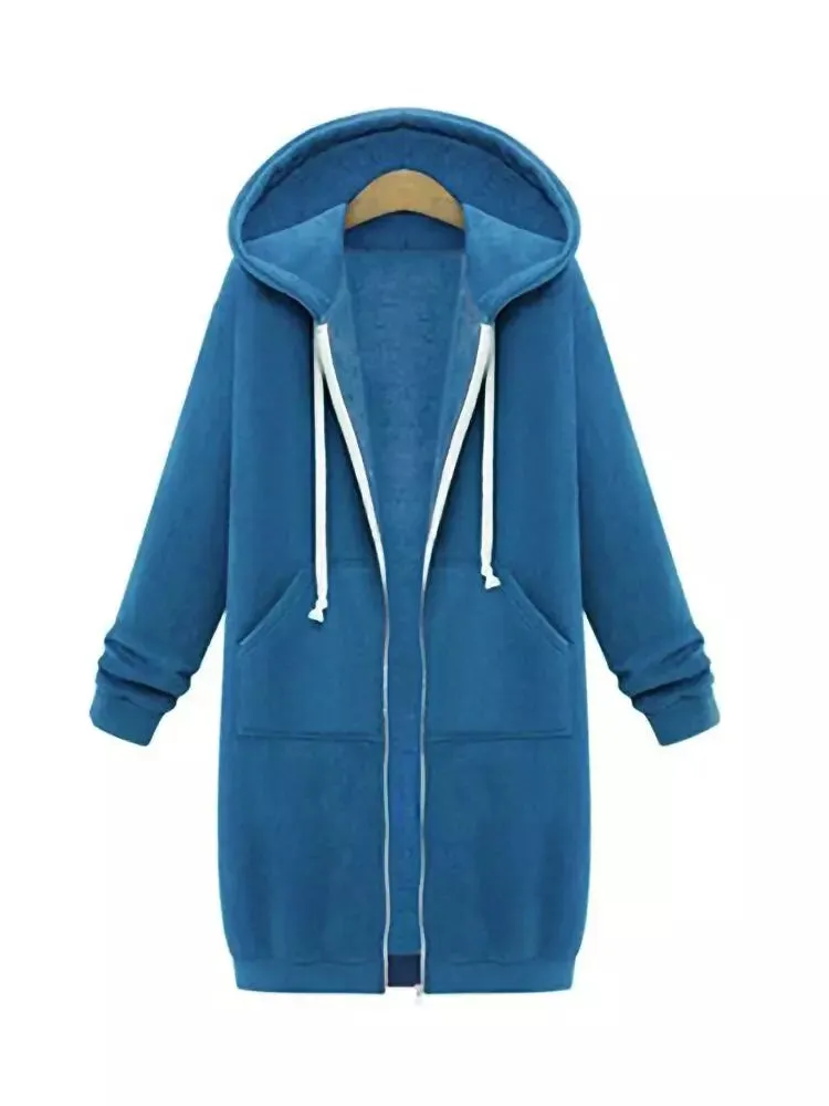 Women Hooded Jackets Feminine Coat Hooded Plush Coat