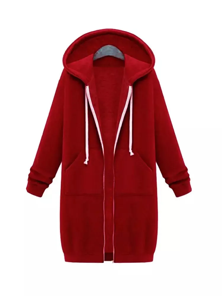 Women Hooded Jackets Feminine Coat Hooded Plush Coat