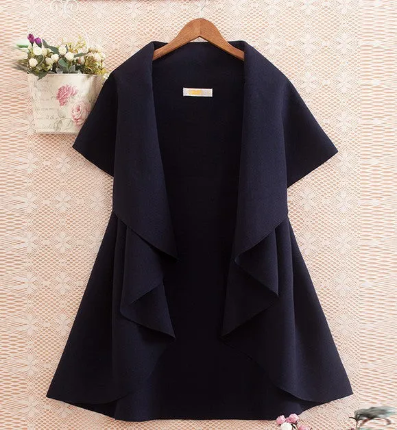 Women Vest Coat Colete Plus Size Loose Irregular Casual Female Coats Jackets Vest Coats 6 Colors
