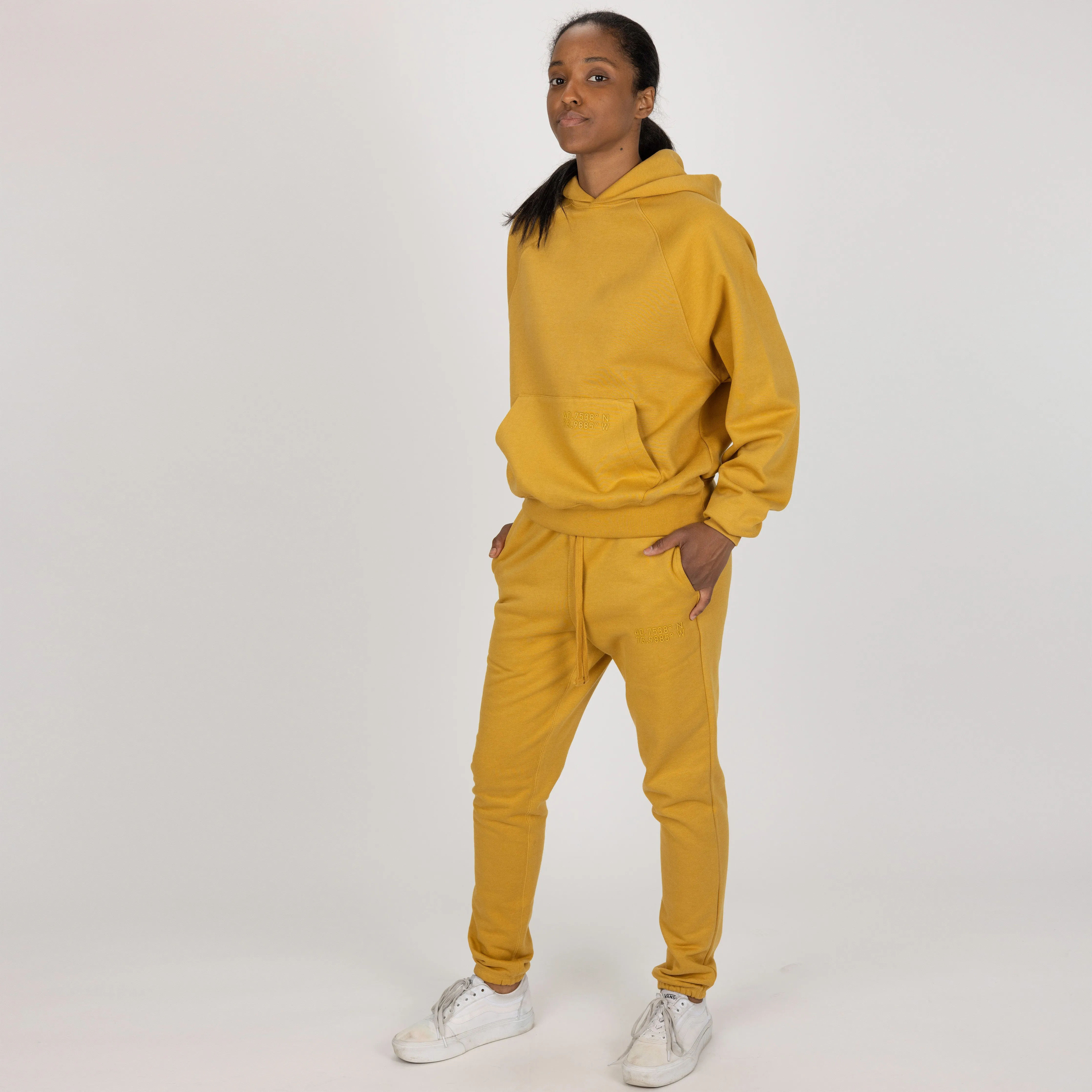 Womens Fleece Skinny Jogger - Honey Mustard