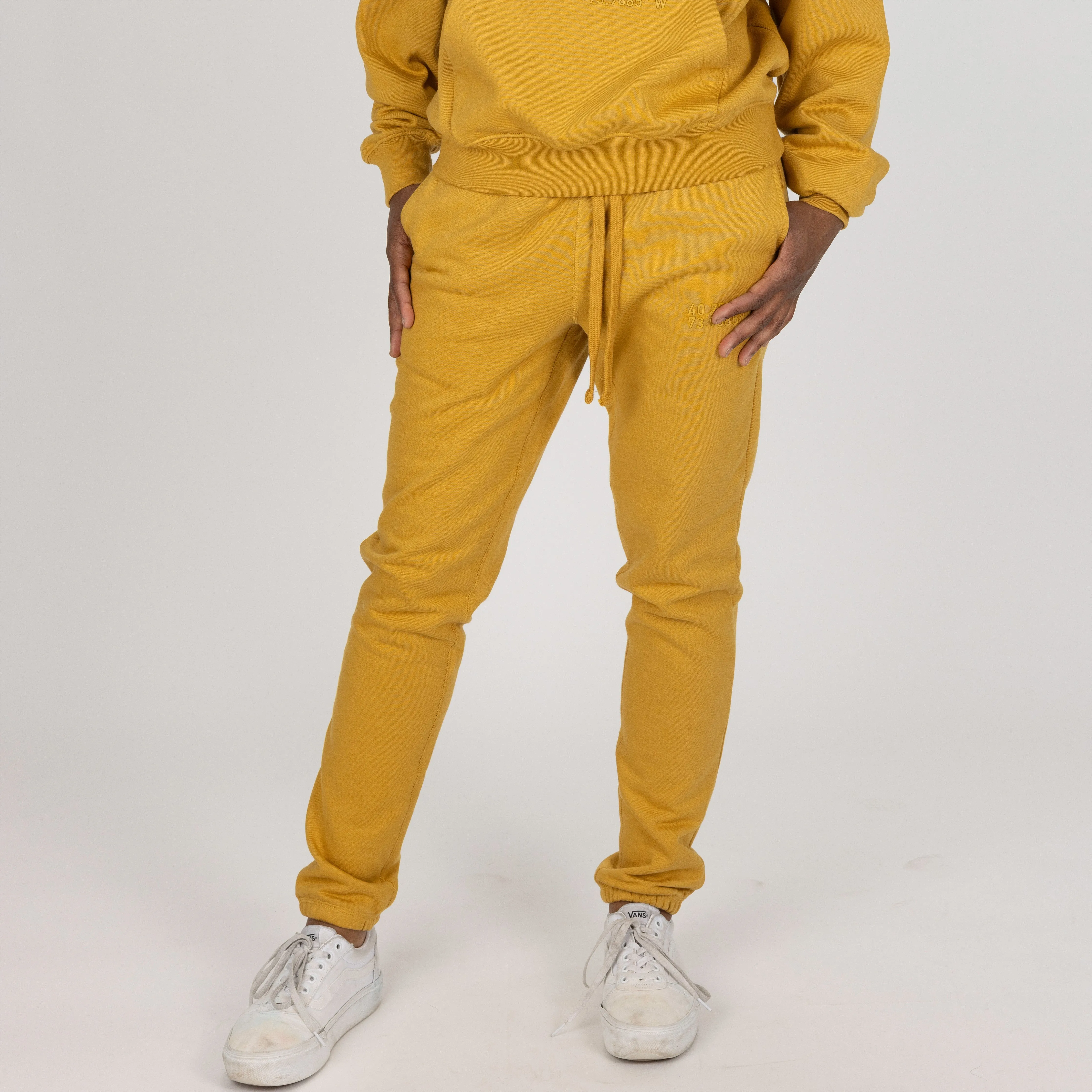 Womens Fleece Skinny Jogger - Honey Mustard