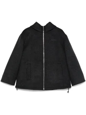 Wool and silk blend caban