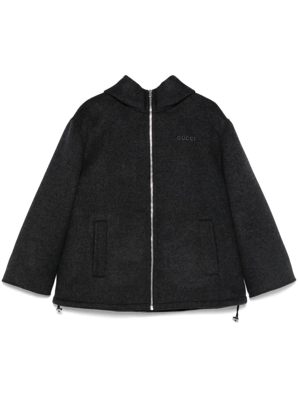 Wool and silk blend caban