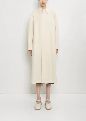 Wool Blend Light Slitted Overcoat