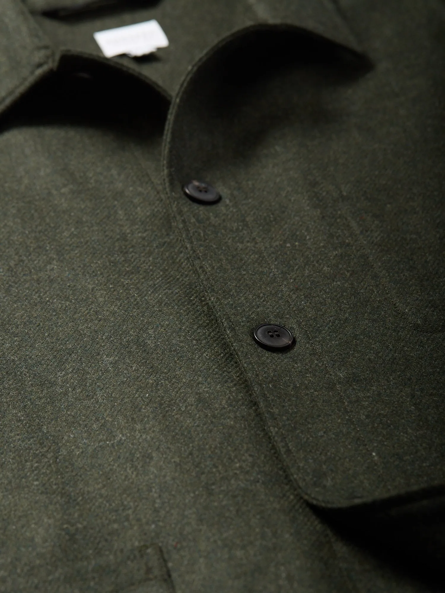 Wool Twin Pocket Jacket Drill Green