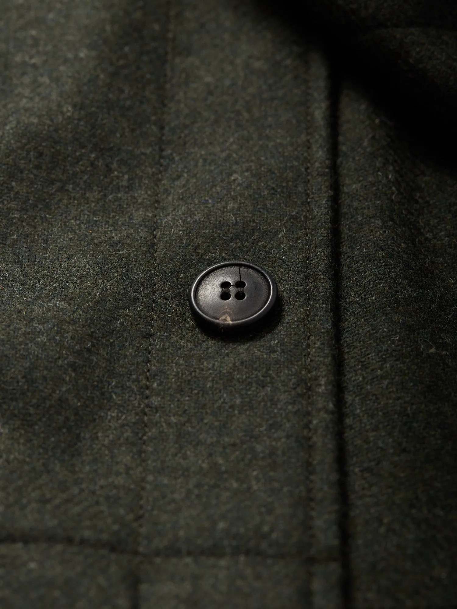 Wool Twin Pocket Jacket Drill Green