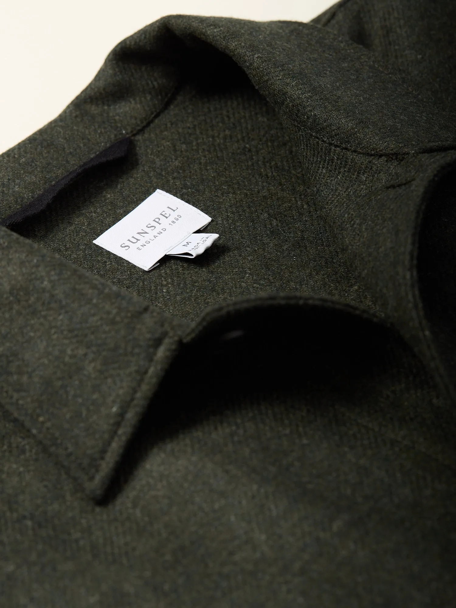 Wool Twin Pocket Jacket Drill Green