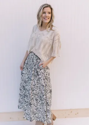 X Free Time Blue Print Skirt
