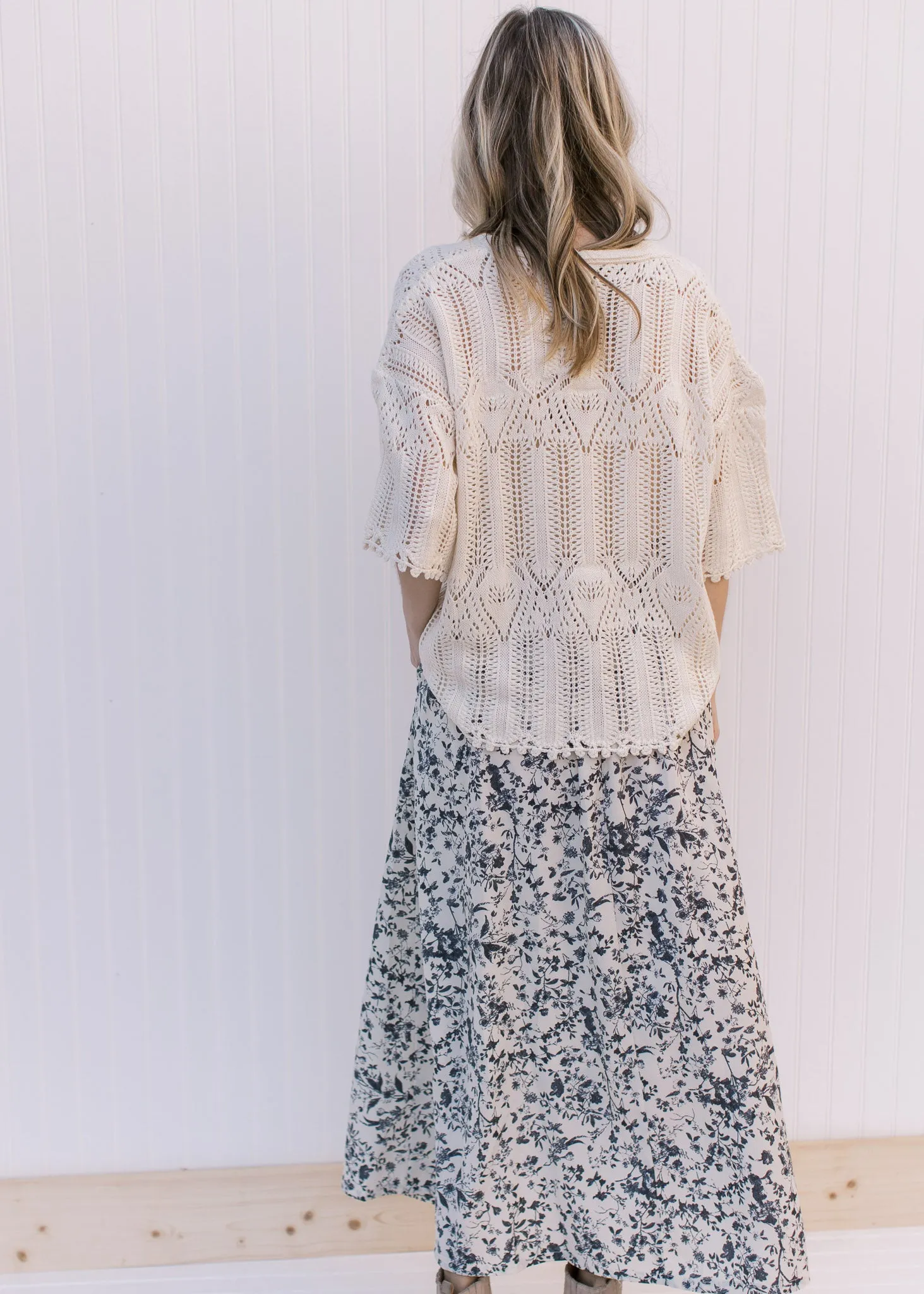 X Free Time Blue Print Skirt