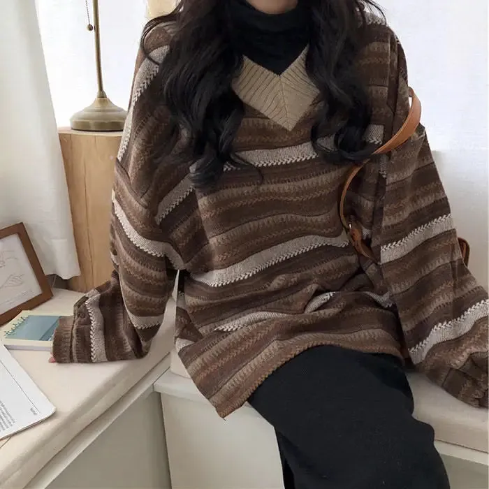 Y2K Vintage Aesthetic Full Zip Sweater for Modern Grandmas